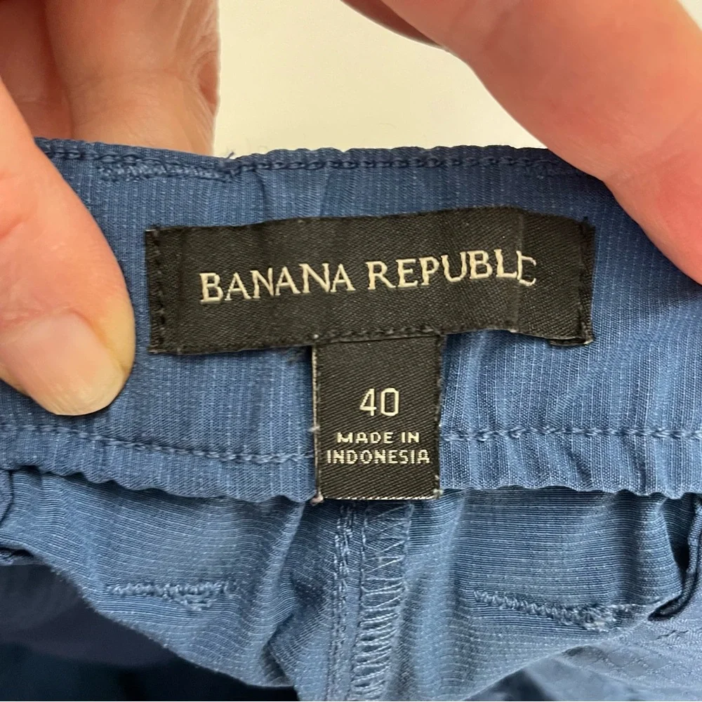 Banana Republic Flat-Front Golf Shorts Deep Blue Mens 40 Athletic Gorpcore